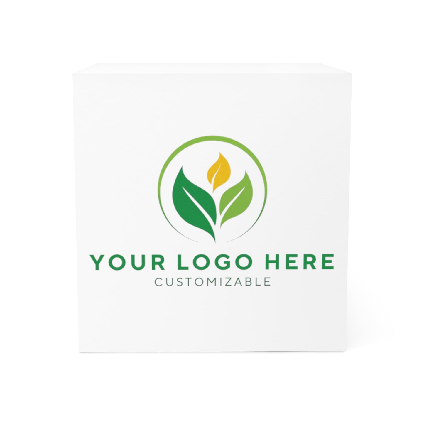 Placeholder logo with customizable text on a white background