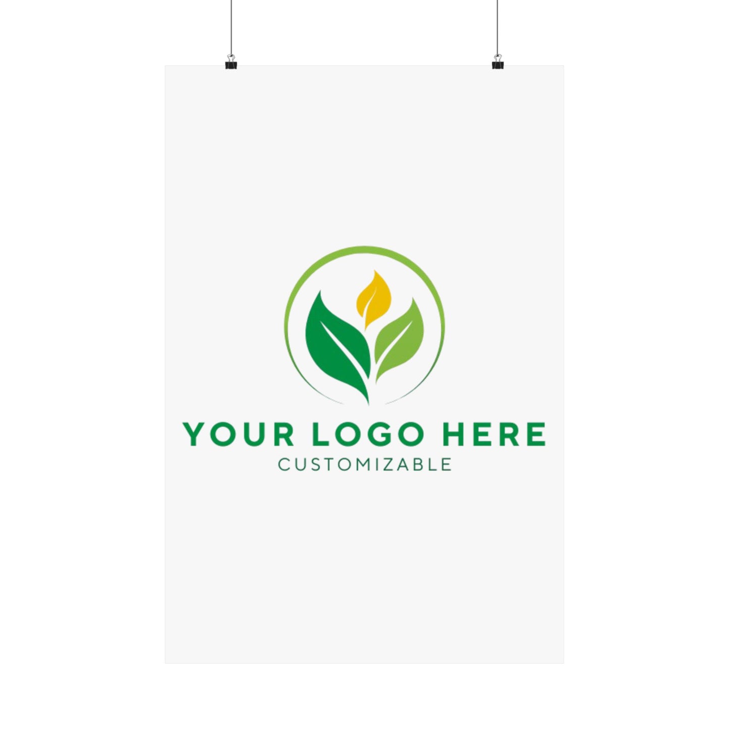 Placeholder logo with customizable text on a white background