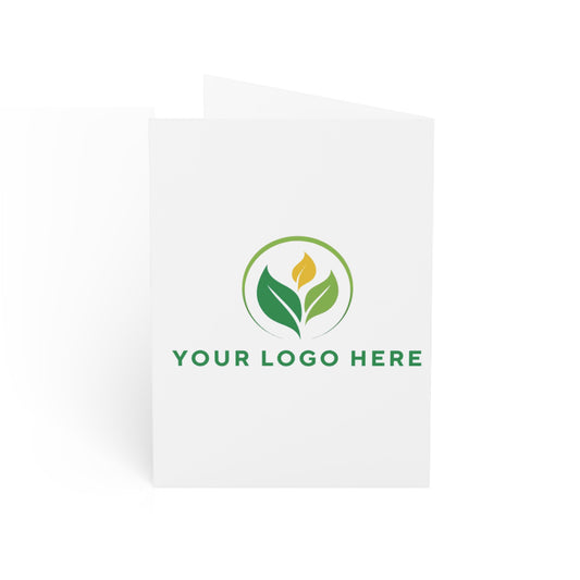 Placeholder with a green leaf logo and text 'Your Logo Here' on a white background