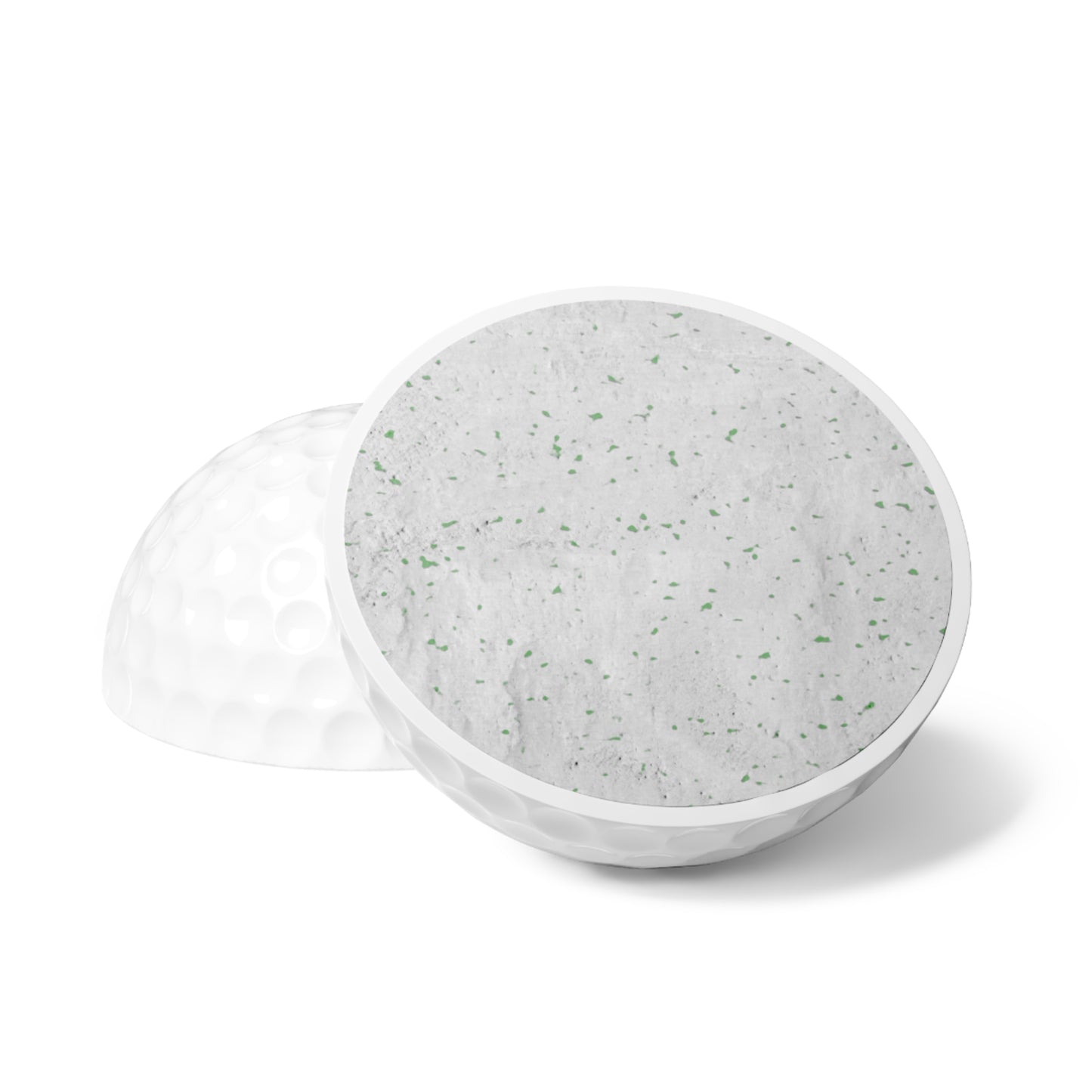 White ceramic bowl with speckled pattern on a white background