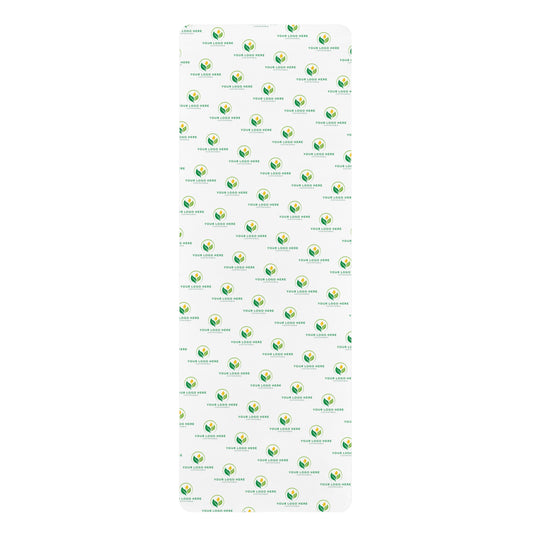 White paper with a repeated logo pattern on a white background