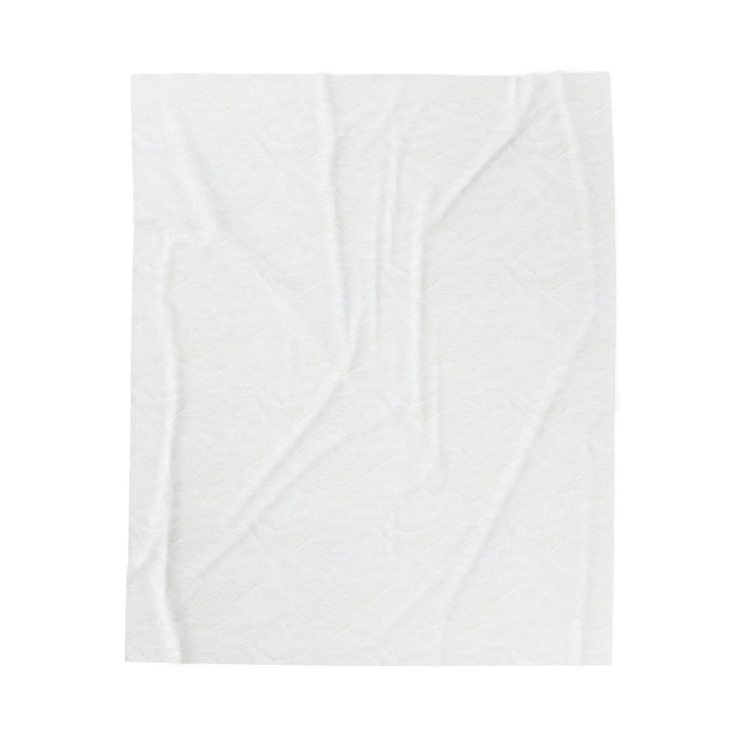 back of White textured blanket on a white background