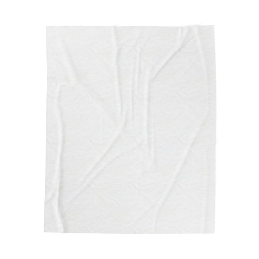 back of White textured blanket on a white background