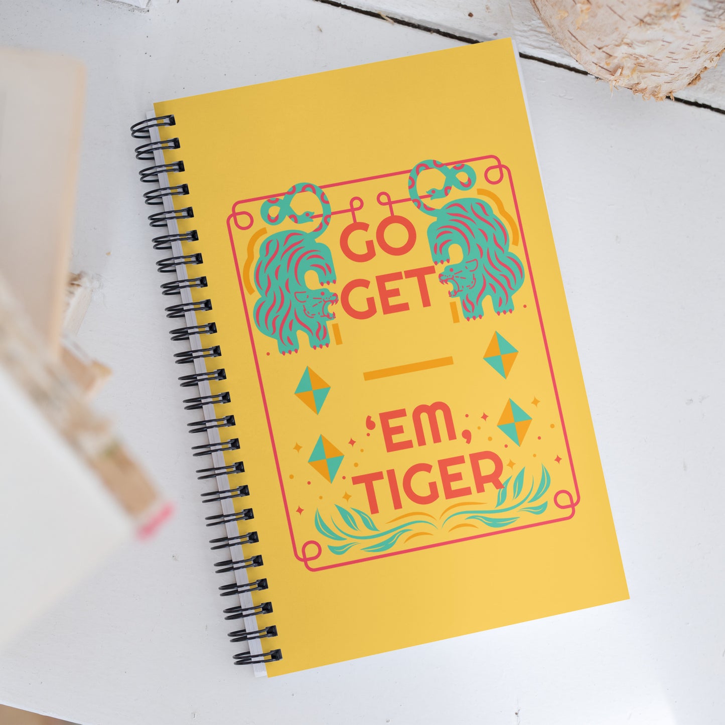 "Go Get 'Em, Tiger" | Spiral Notebook