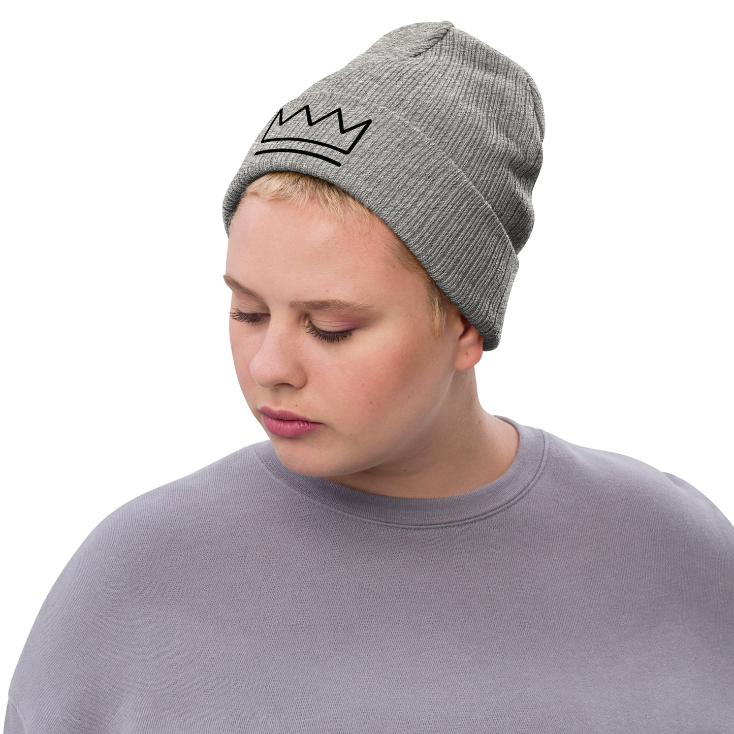 "Crown" Ribbed knit beanie