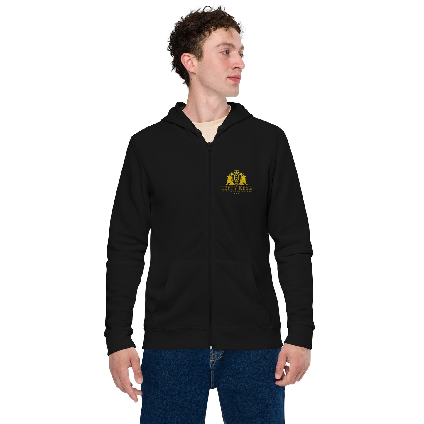 Unisex basic zip hoodie | Leftykeyz Edition