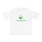 White t-shirt with customizable logo area on a white background
