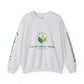 Gray sweatshirt with customizable logo on a white background