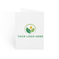 Placeholder with a green leaf logo and text 'Your Logo Here' on a white background