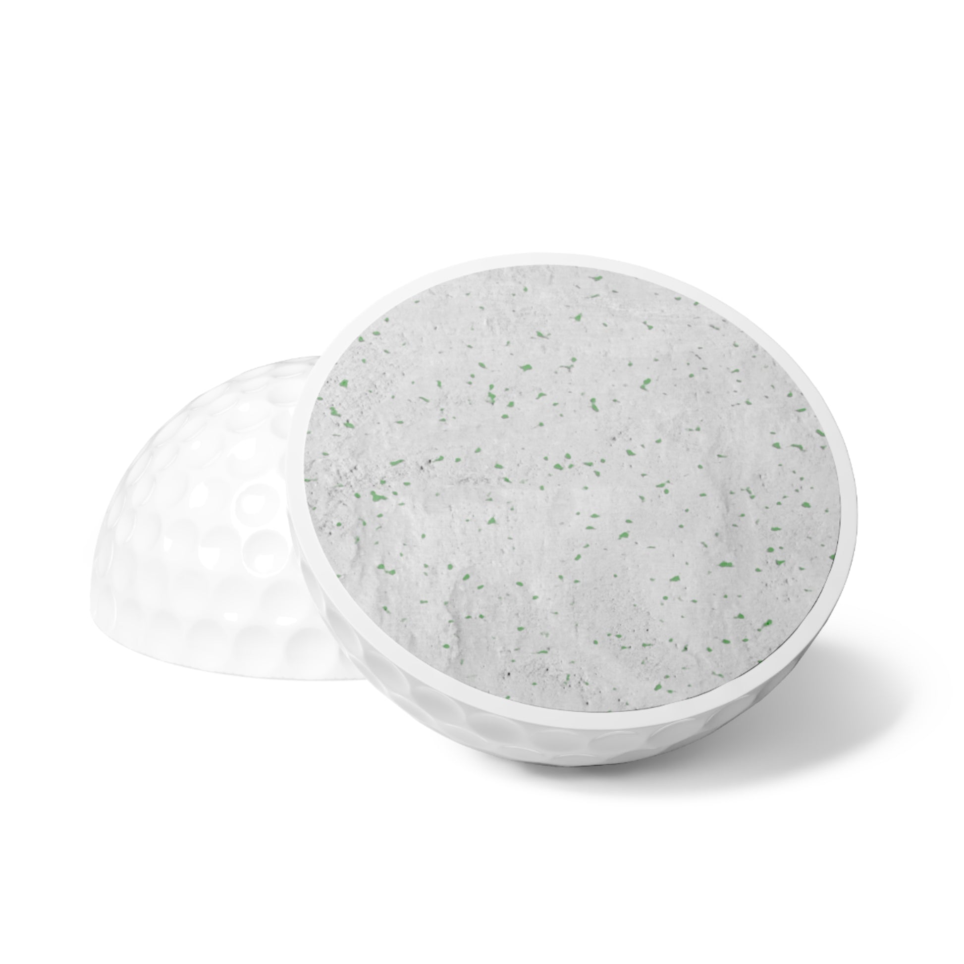 White ceramic bowl with speckled pattern on a white background