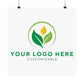 Placeholder logo with customizable text on a white background