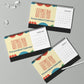 Three personalized calendar books with a focus on customization options on a gray background.
