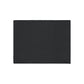 Black rectangular mat on a white background