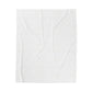 back of White textured blanket on a white background