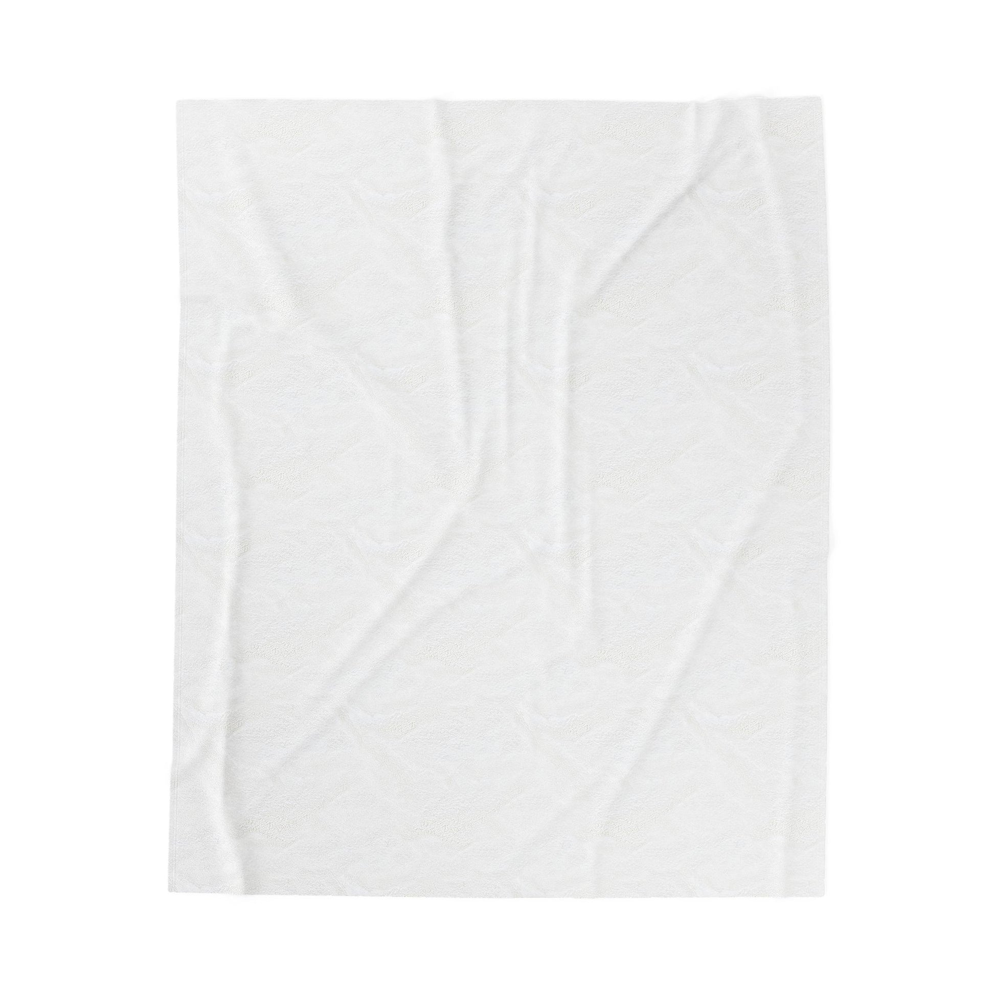 back of White textured blanket on a white background