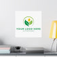 Placeholder with customizable logo on a white background