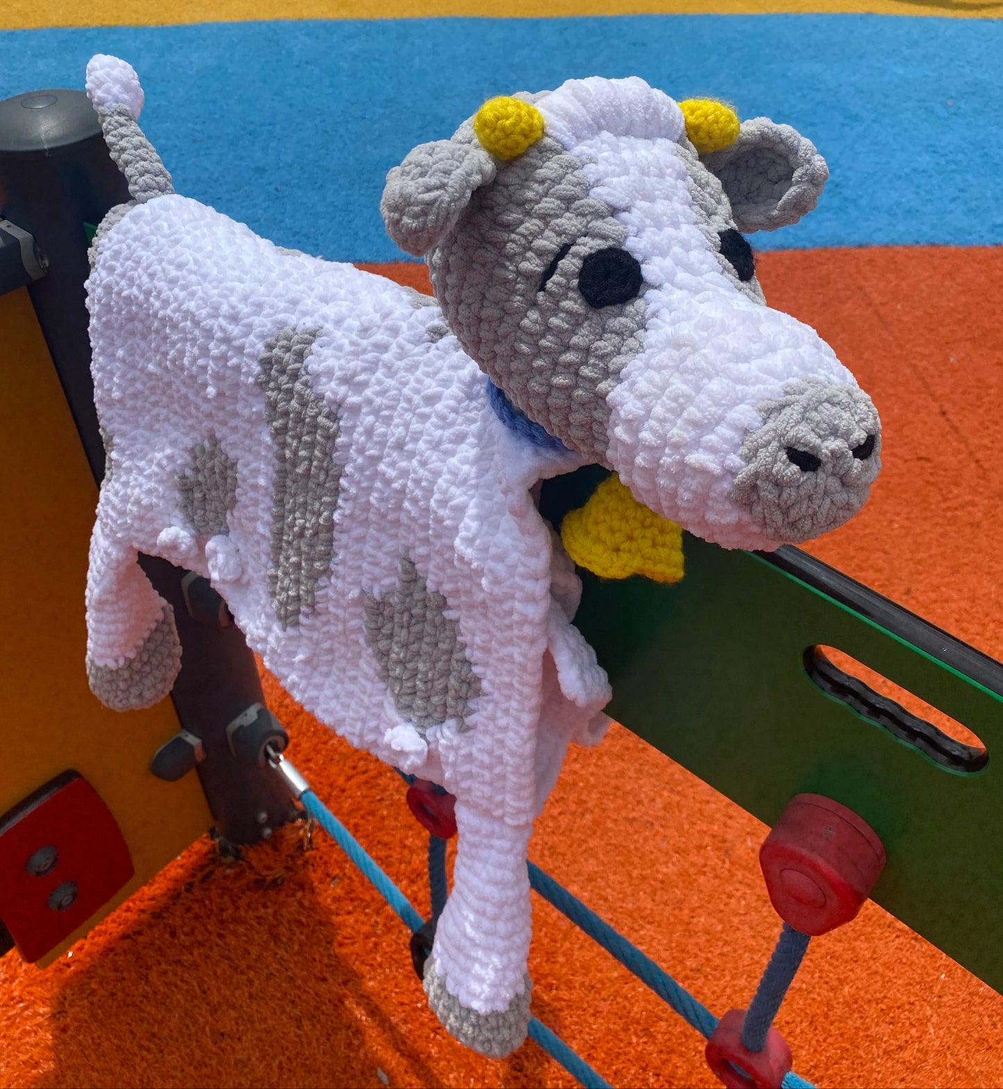 Cuddly Cow Crochet Baby Blanket: Handcrafted Softness for Little Ones