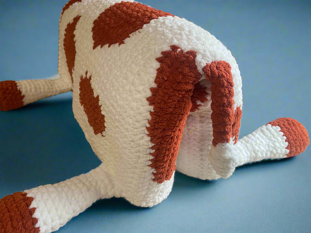 Cuddly Cow Crochet Baby Blanket: Handcrafted Softness for Little Ones