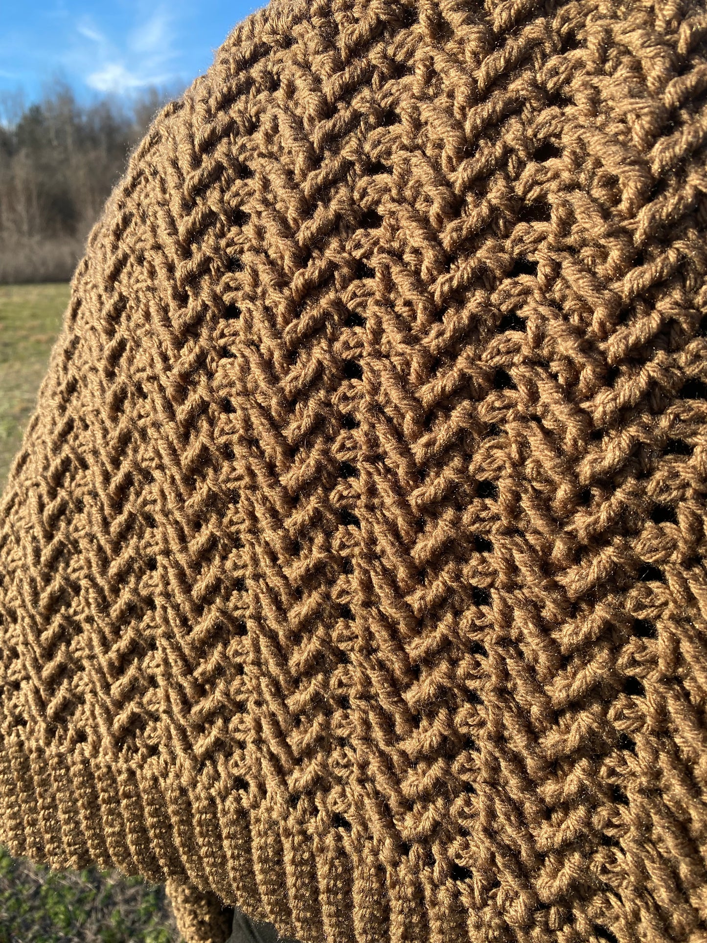 Crochet Spring Roll Fringe Shawl