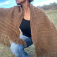 Crochet Spring Roll Fringe Shawl