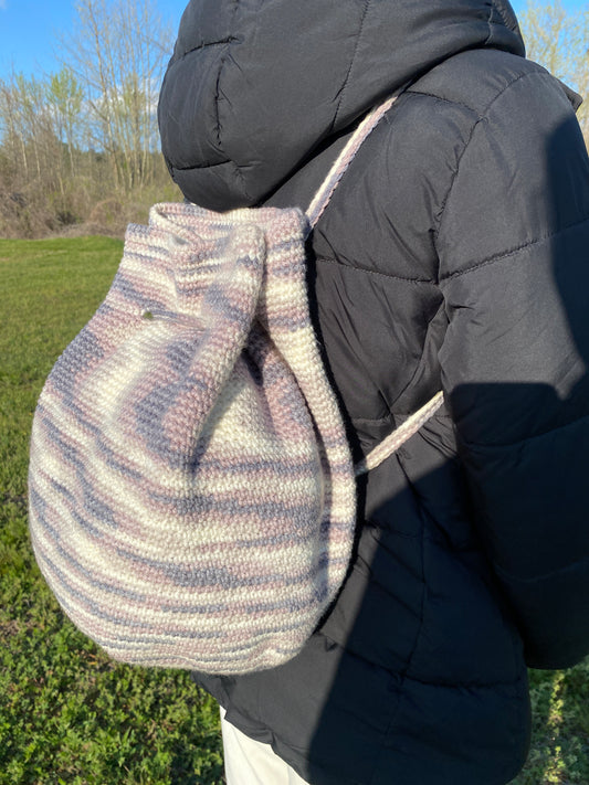 Zebra Crochet Strap Bag | Backpack