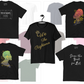Shirts available all with a base black color.