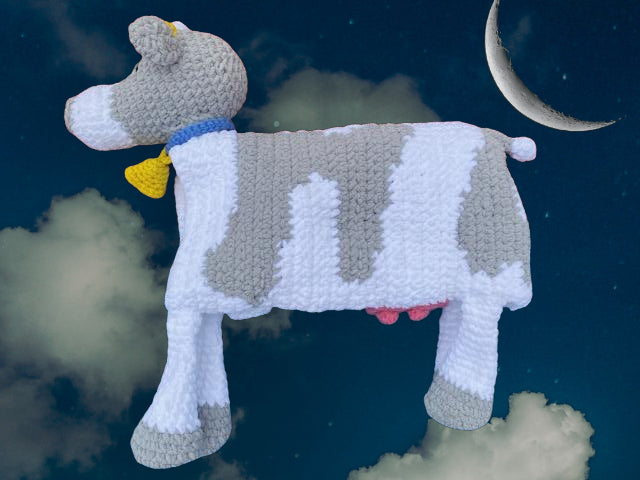 Cuddly Cow Crochet Baby Blanket: Handcrafted Softness for Little Ones