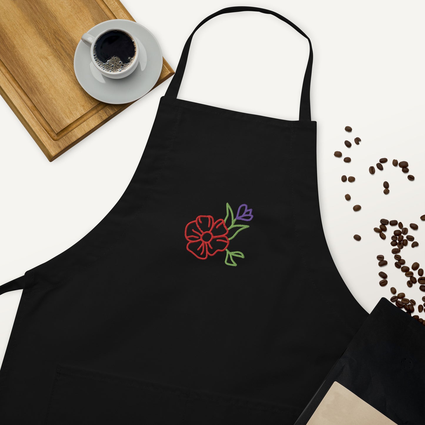 "Flower Baker" | Embroidered Apron