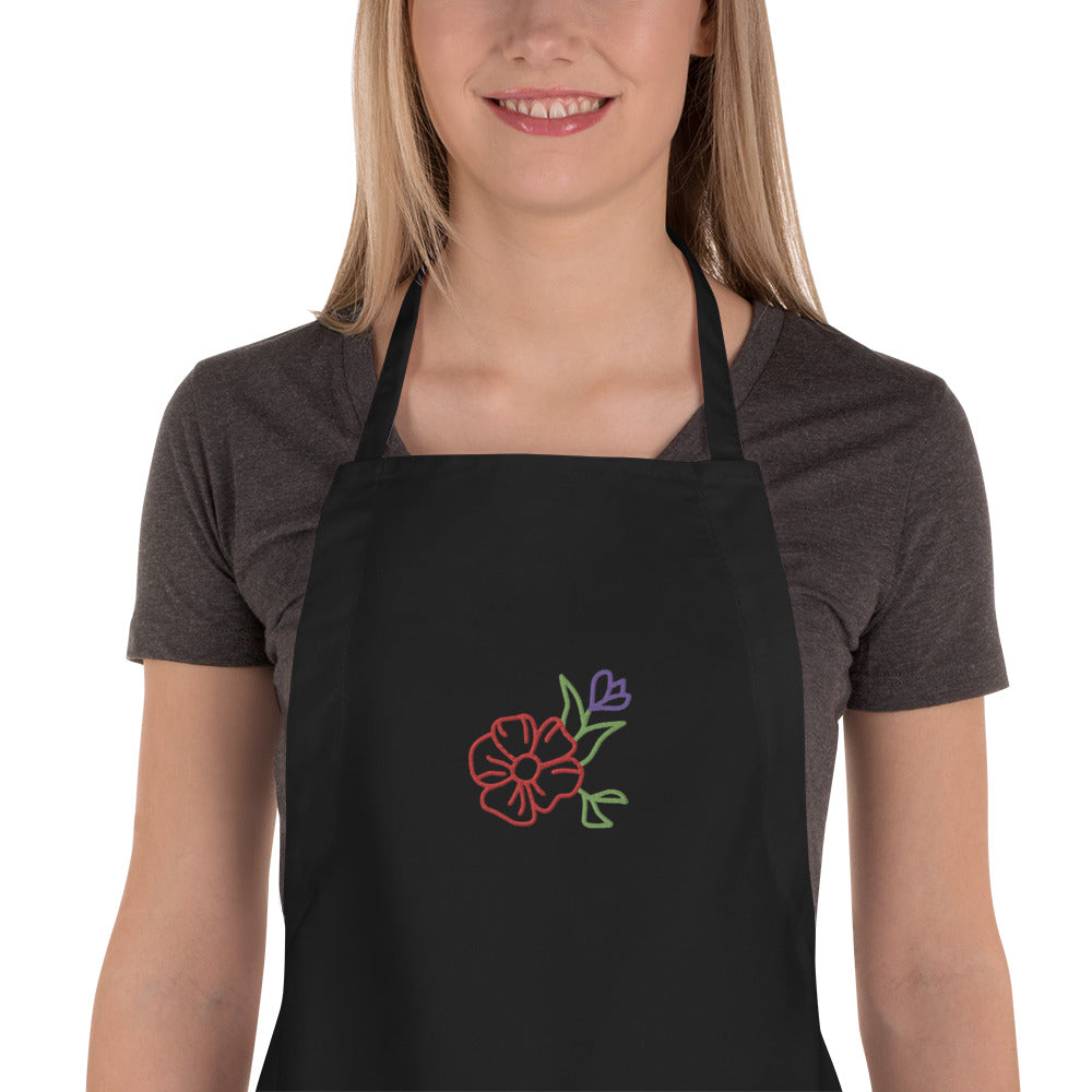"Flower Baker" | Embroidered Apron