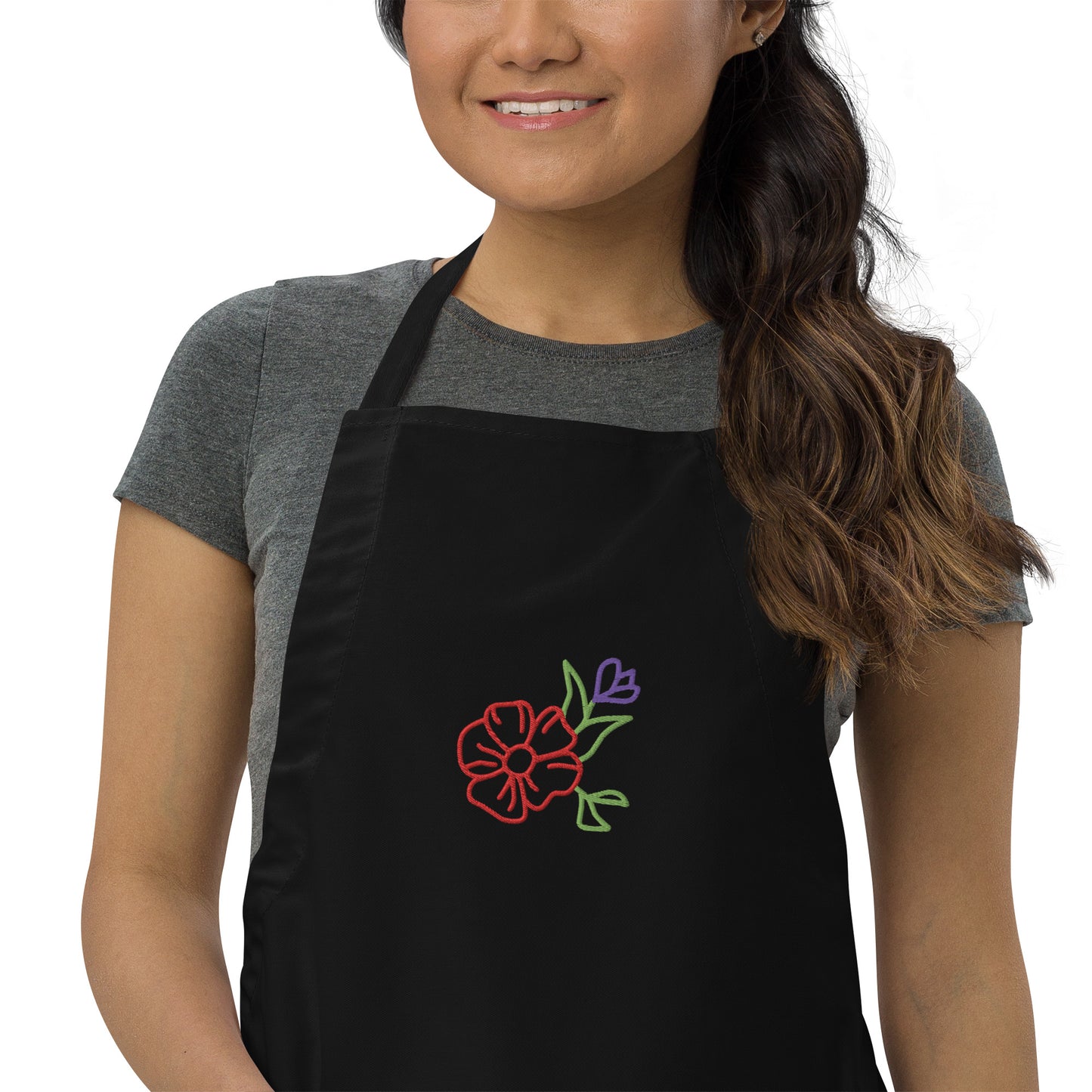 "Flower Baker" | Embroidered Apron