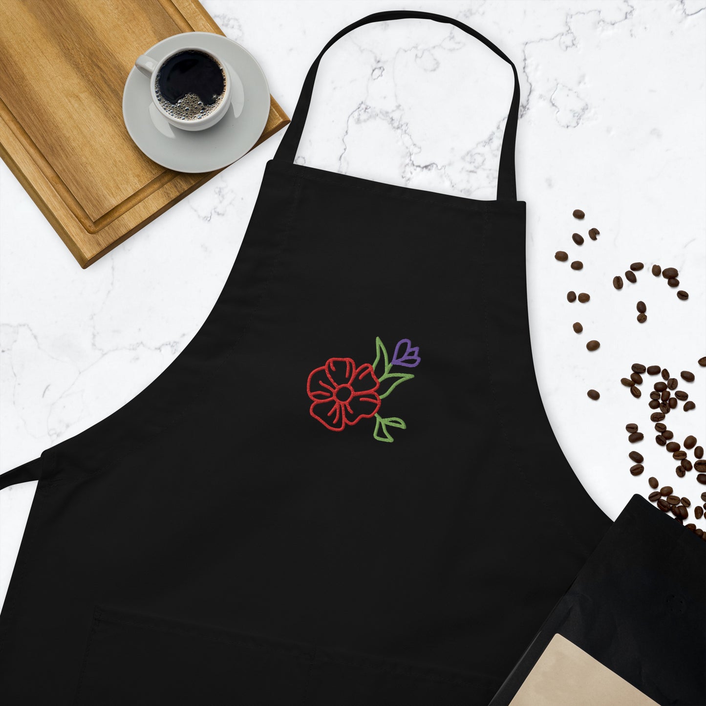 "Flower Baker" | Embroidered Apron