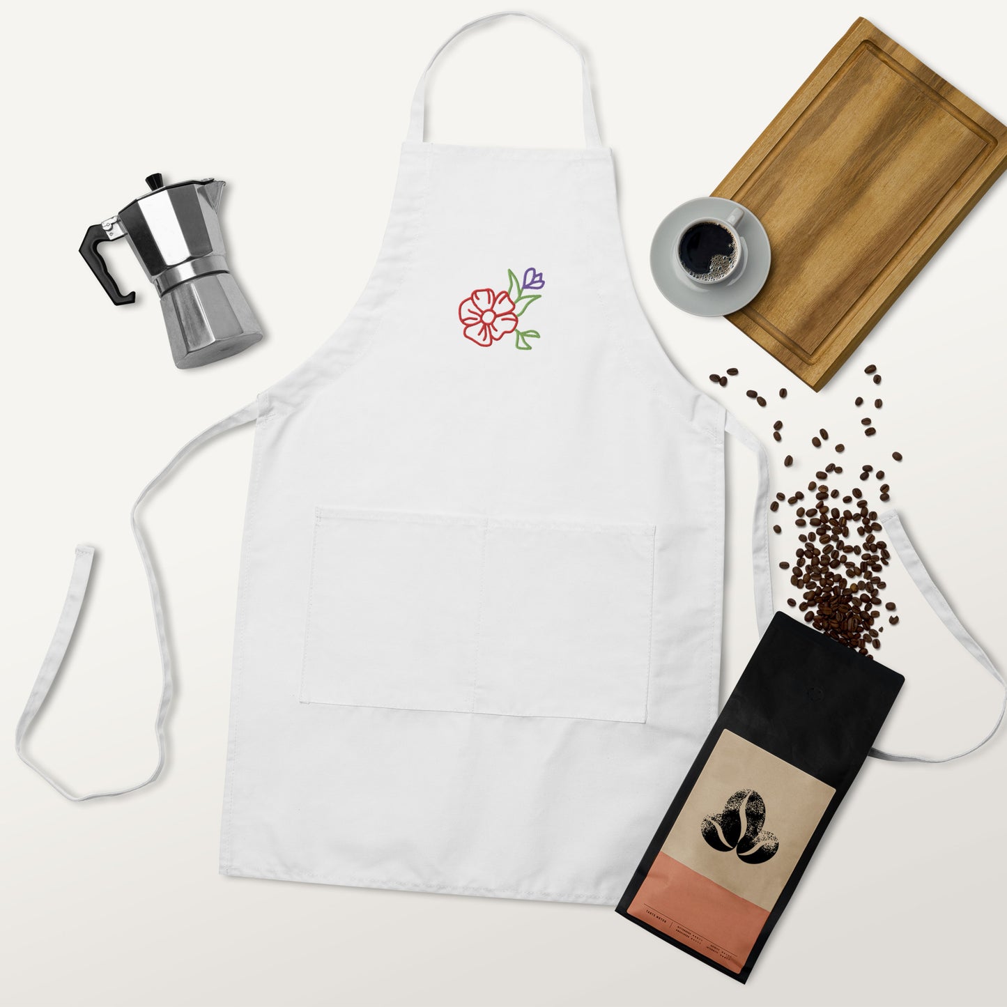 "Flower Baker" | Embroidered Apron