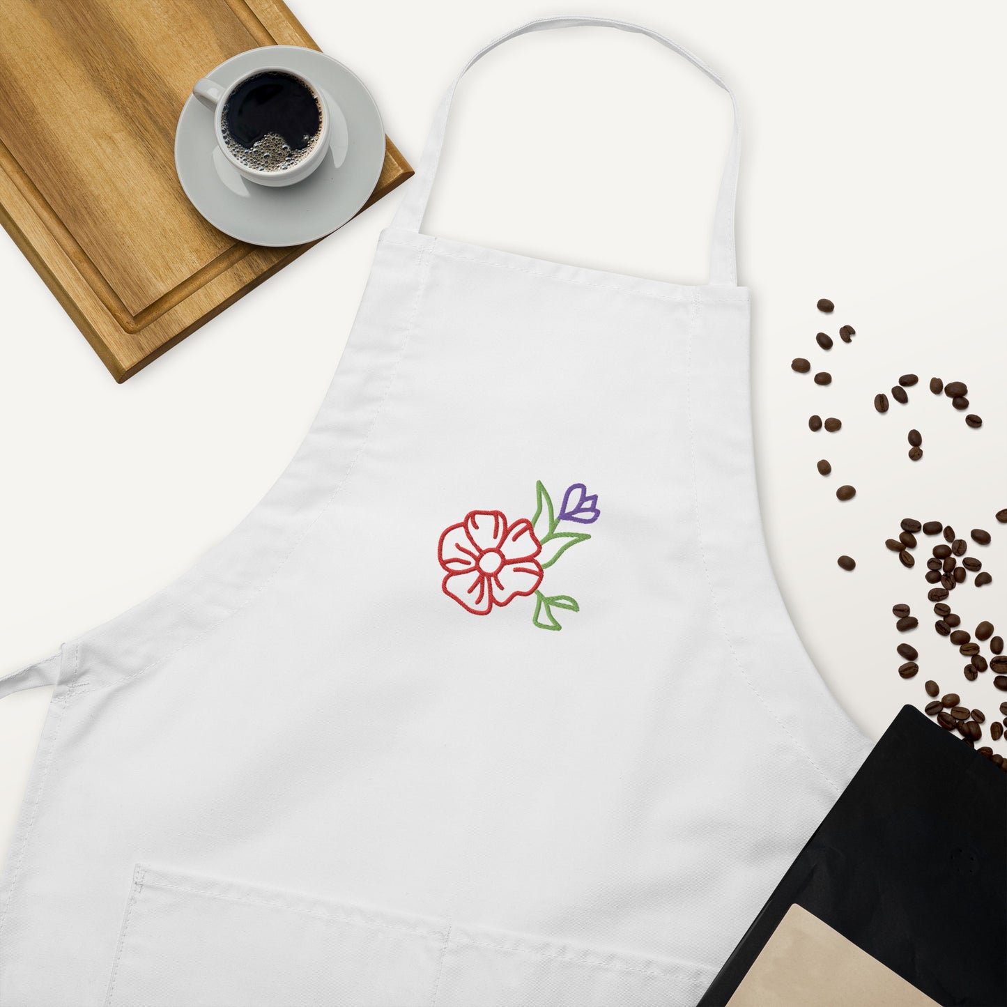 "Flower Baker" | Embroidered Apron
