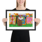 "Quilt Woman" Matte Paper Framed Poster With Mat