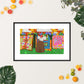 "Quilt Woman" Matte Paper Framed Poster With Mat