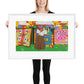 "Quilt Woman" Matte Paper Framed Poster With Mat