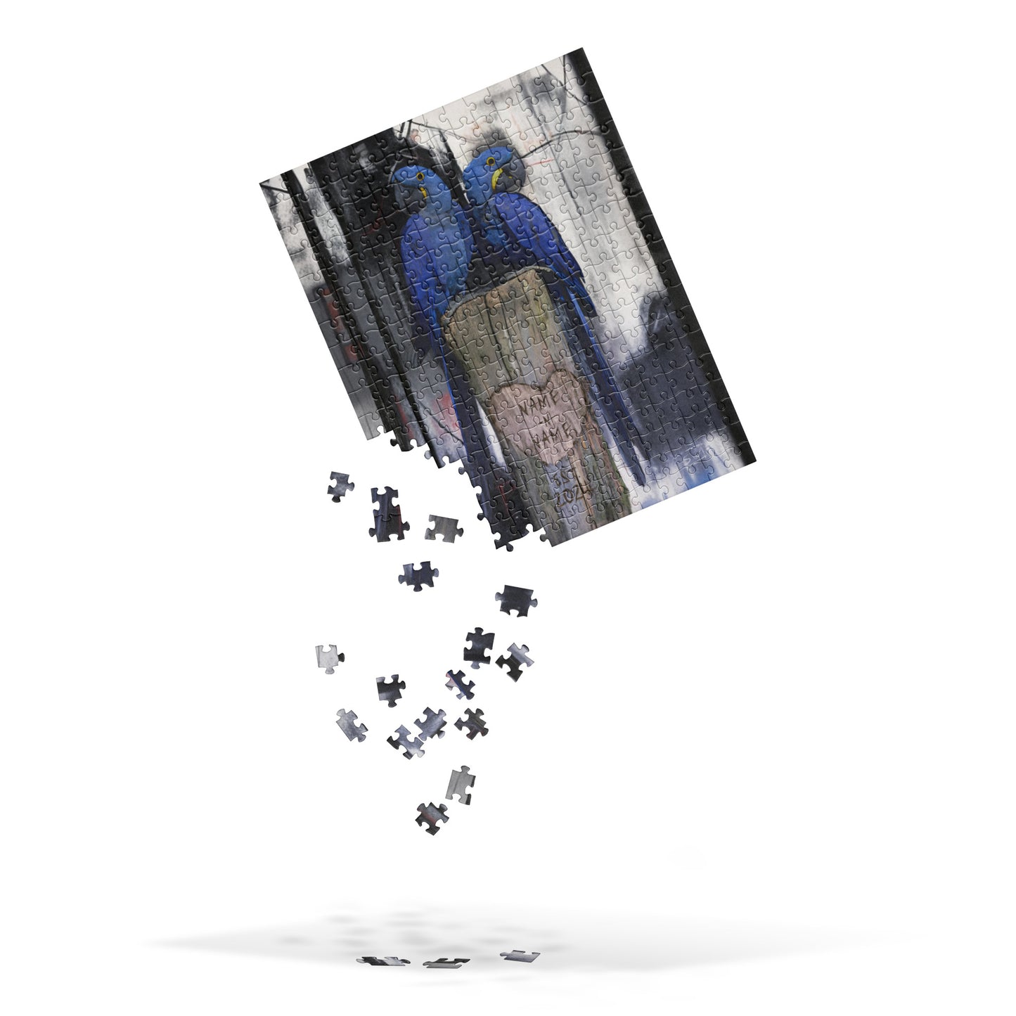 Custom Hyacinth macaw Jigsaw Puzzle
