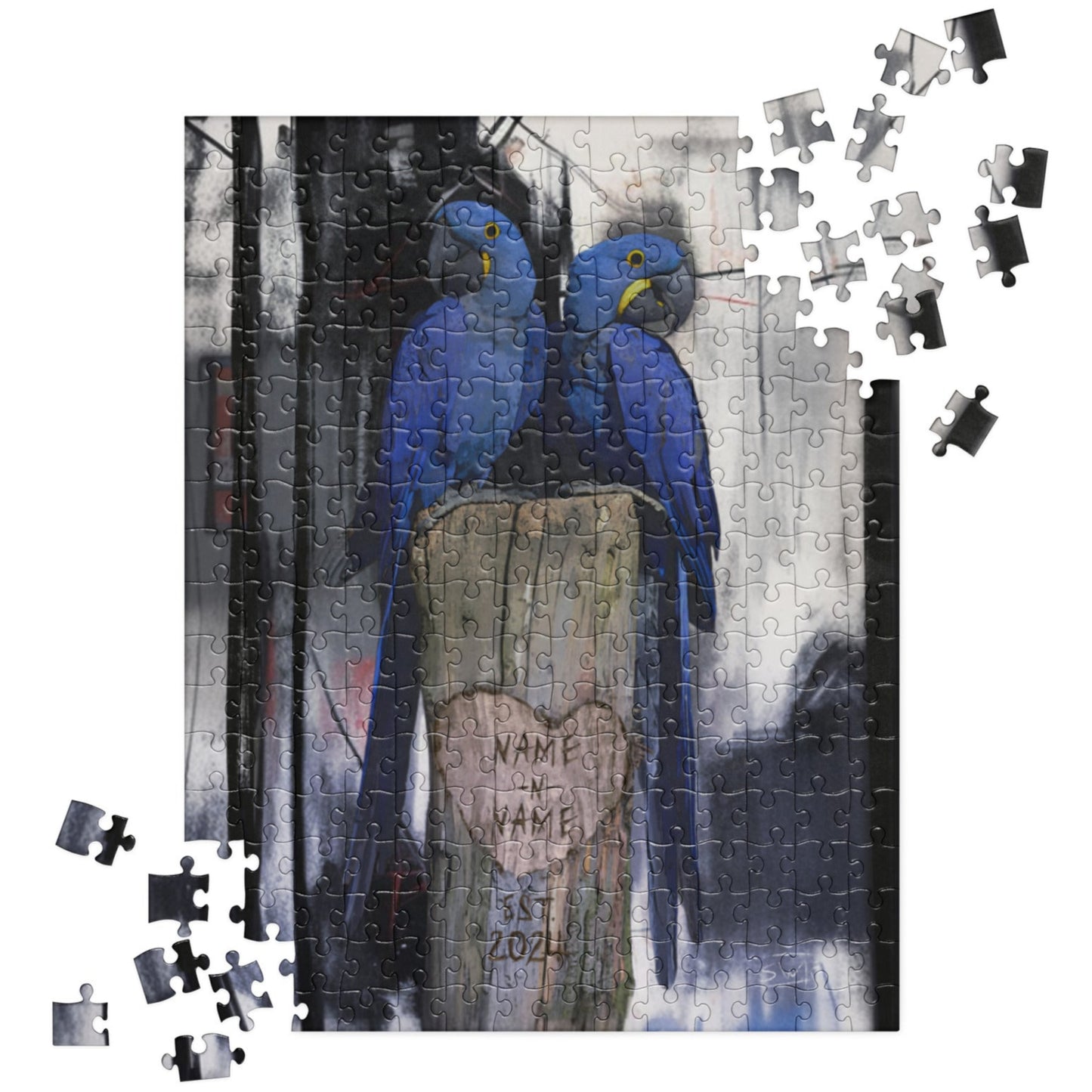 Custom Hyacinth macaw Jigsaw Puzzle