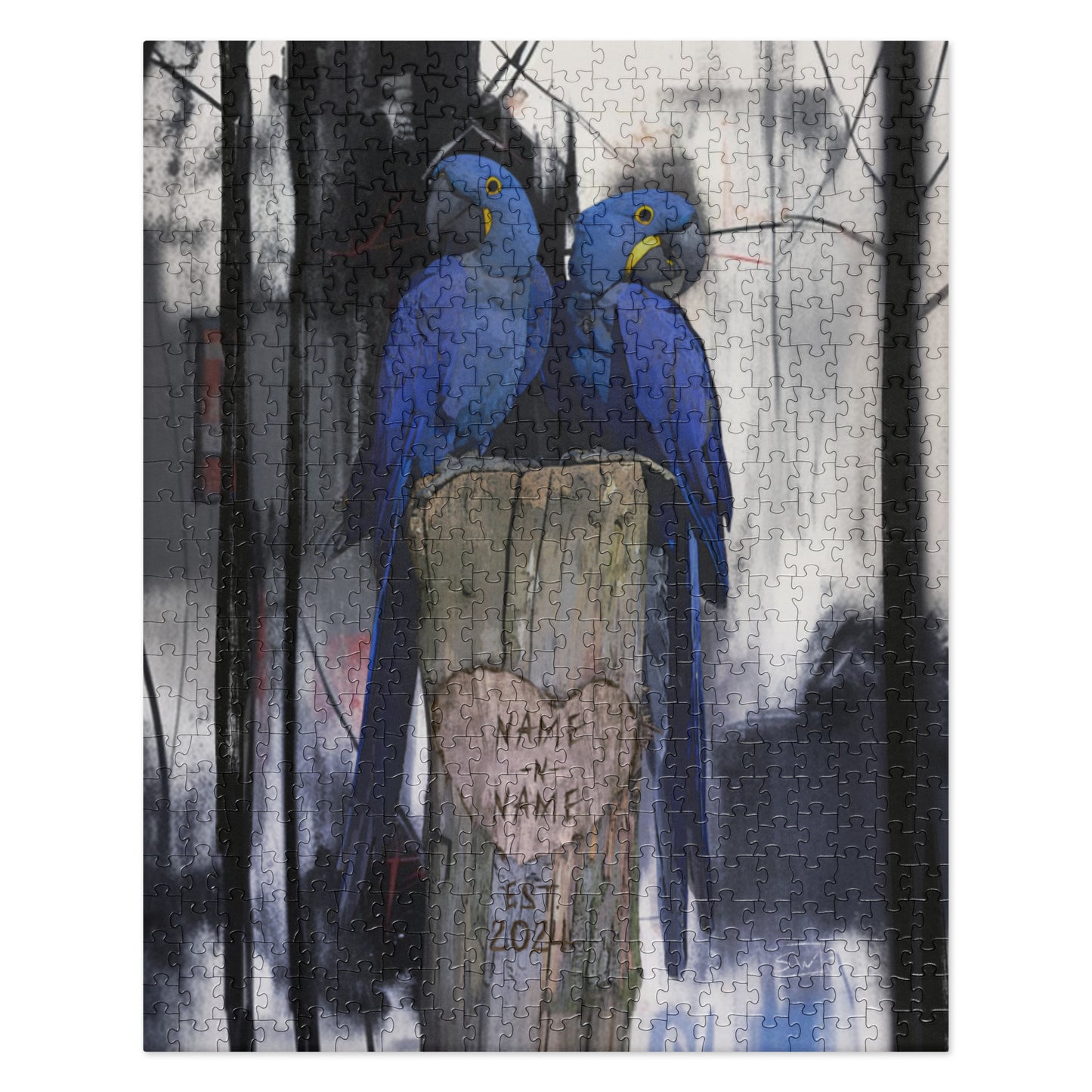 Custom Hyacinth macaw Jigsaw Puzzle