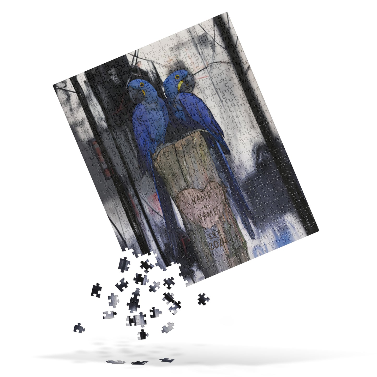 Custom Hyacinth macaw Jigsaw Puzzle