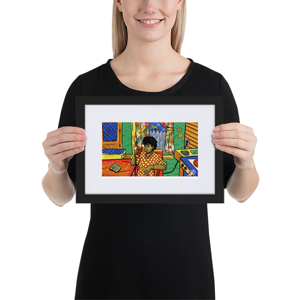 "Soda Pop Woman" | Matte Paper Framed Poster With Mat