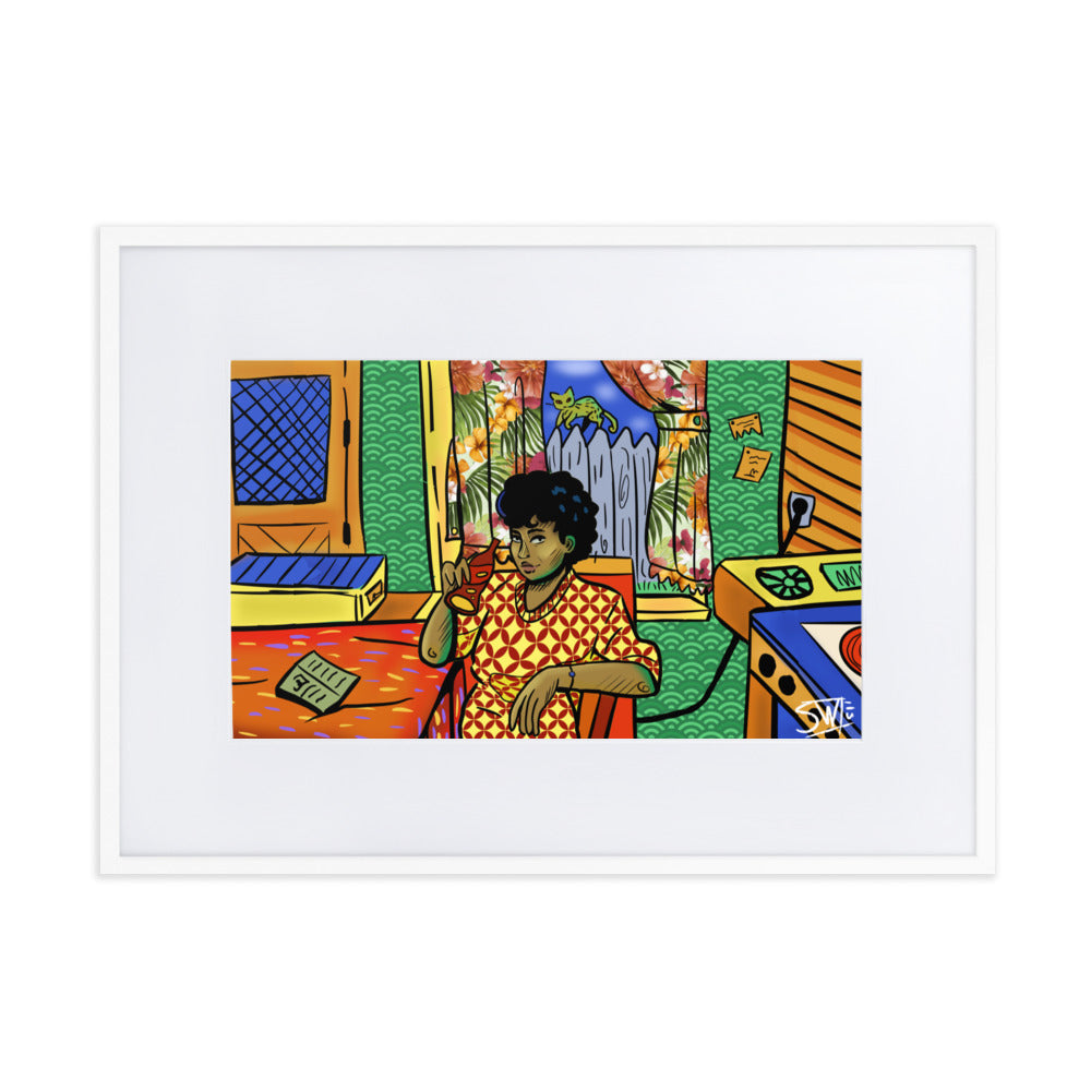 "Soda Pop Woman" | Matte Paper Framed Poster With Mat