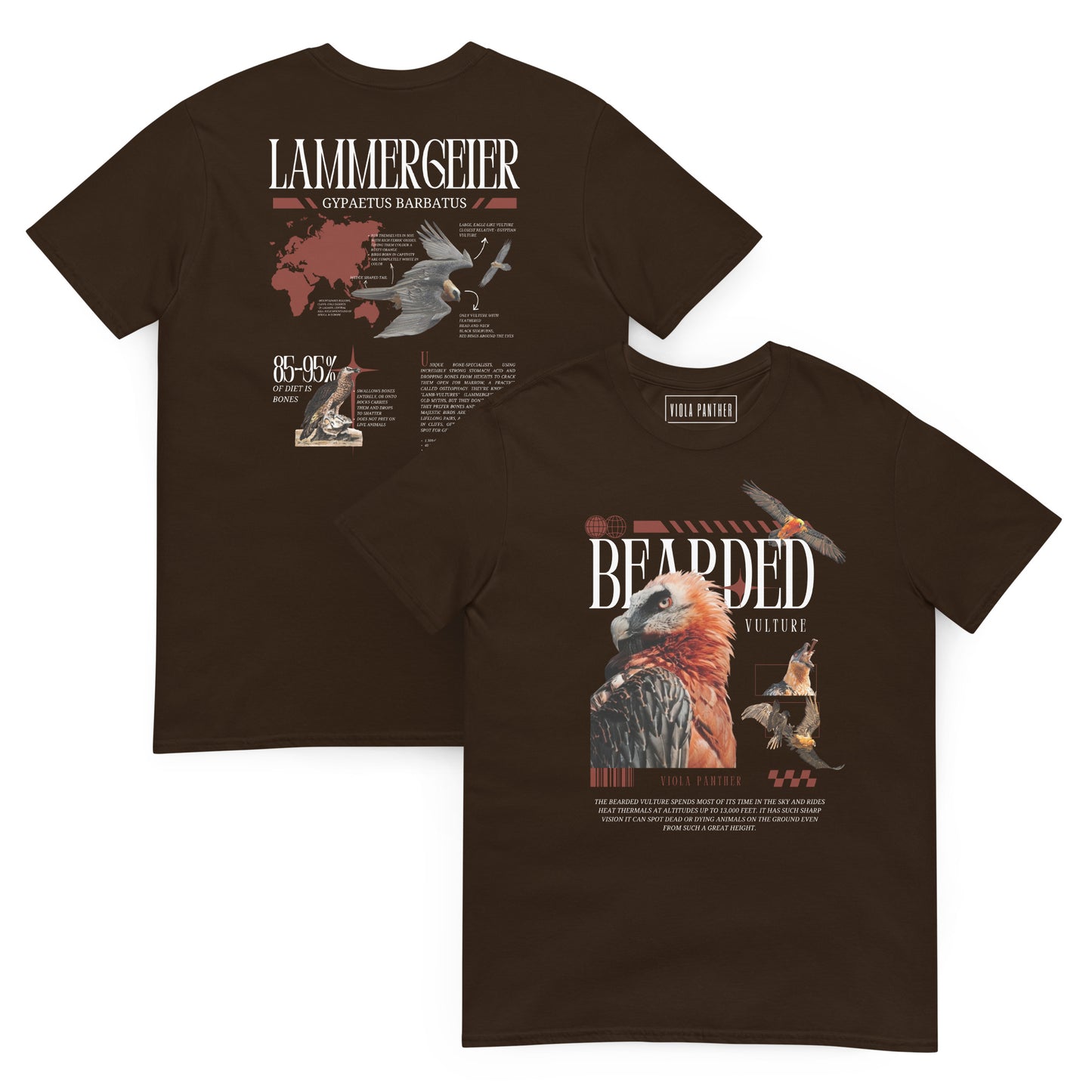 Bearded Vulture (Lammergeier) – Animal Facts | Short-Sleeve Unisex T-Shirt