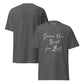 Gray t-shirt with 'Save the Best for Last' text on a white background