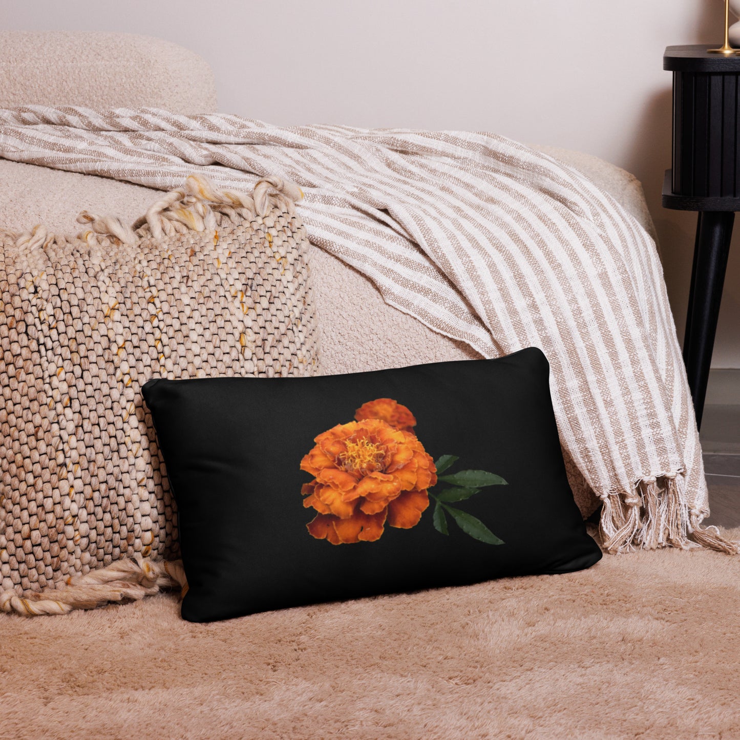 "Orange Flower" Soft Pillow