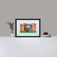 "Quilt Woman" Matte Paper Framed Poster With Mat
