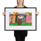 "Quilt Woman" Matte Paper Framed Poster With Mat