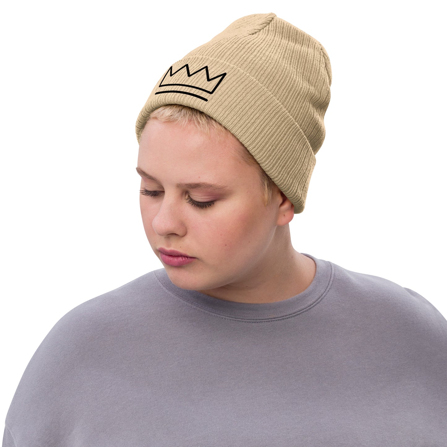 "Crown" Ribbed knit beanie