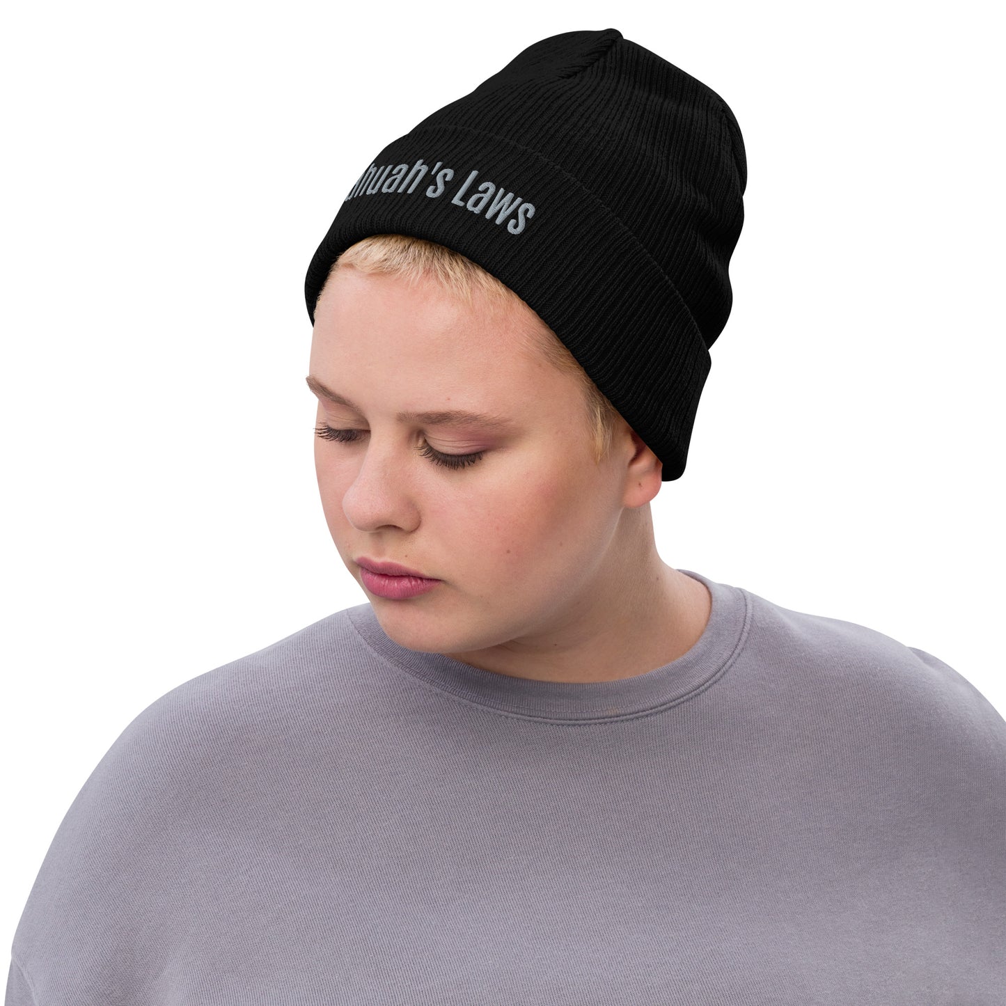 "Yahuah's Law In My Mind" Ribbed knit beanie