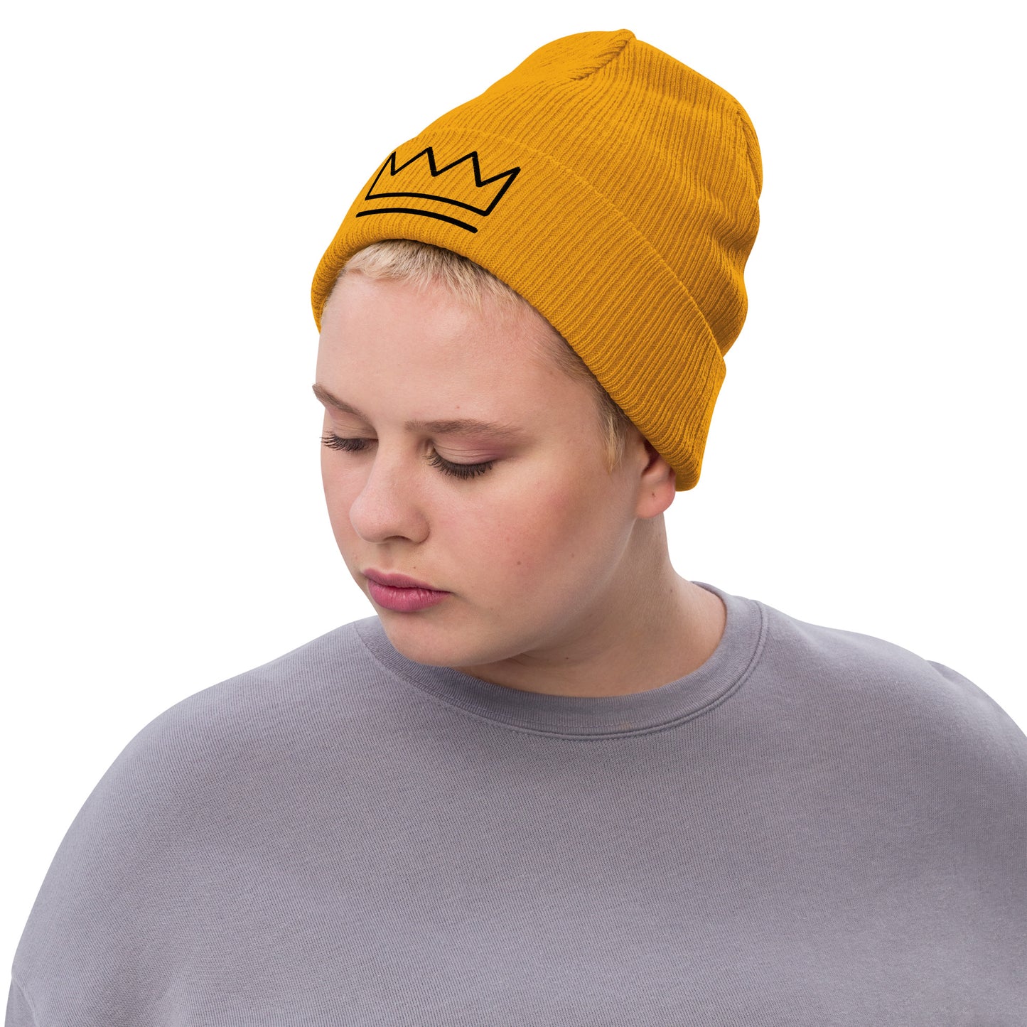 "Crown" Ribbed knit beanie